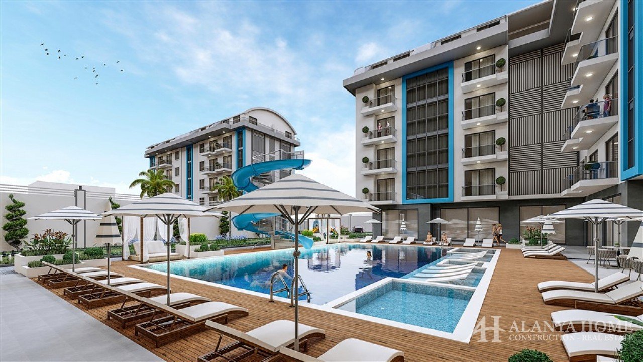 Exodus Nature Stay Oba Alanya Antalya Türkiye satın alma satılık mobilyalı tek yatak odalı daire yen